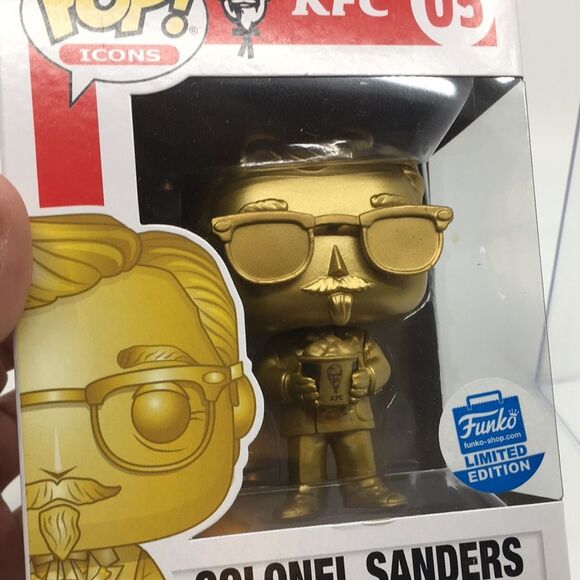 Funko Pop! Colonel Sanders #05 KFC Vinyl Figure Gold Limited Edition Pop Icons - Picture 11 of 16